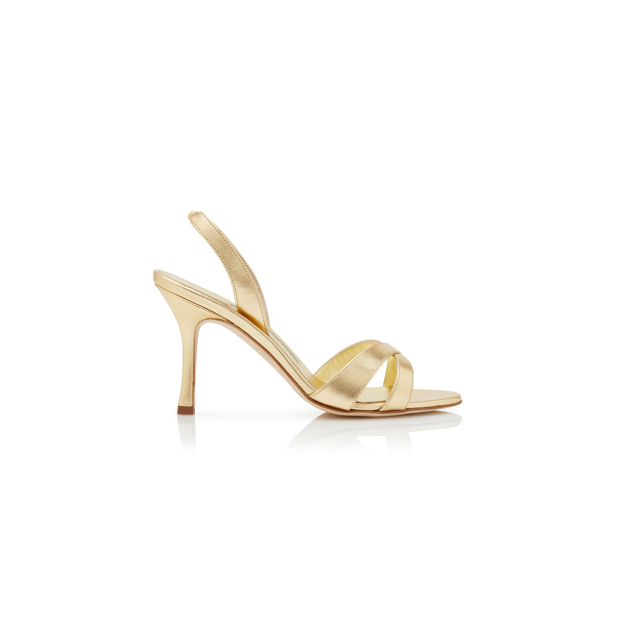 MANOLO BLAHNIK CALLASLI GOLD NAPPA LEATHER SLINGBACK SANDALS 124-2734-0001 MANOLO BLAHNIK CALLASLI GOLD NAPPA LEATHER SLINGBACK SANDALS 124-2734-0001